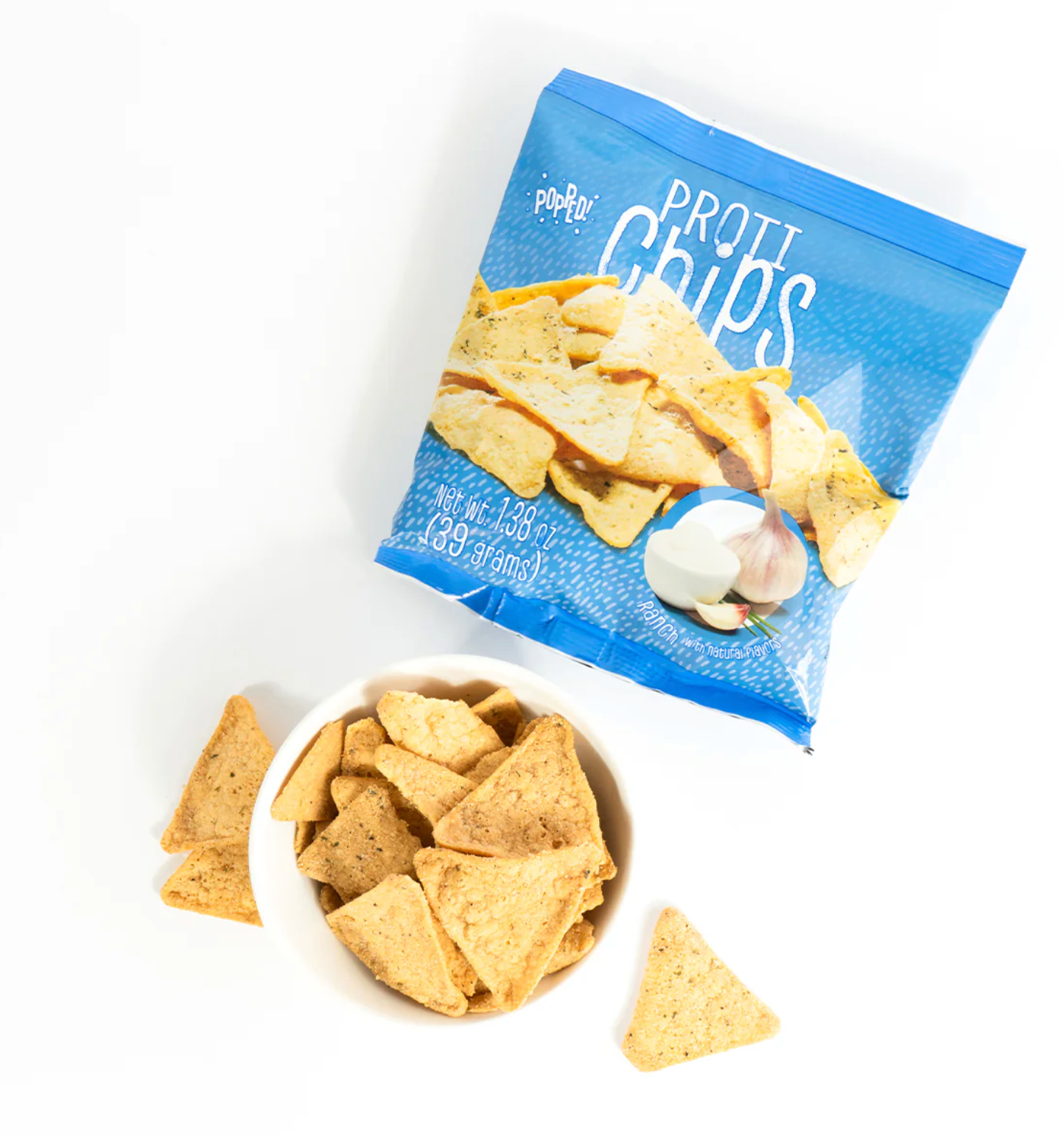 Proti Fit Ranch Chips Single | 1 Bag | 15g Protein